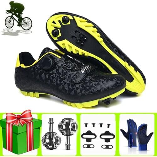 Professional Cycling Shoes Men Sapatilha Ciclismo MTB Athletic Bicycle Self-Locking Mountain Bike Women Bicicleta Carretera