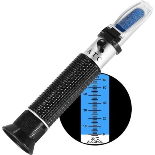 Distillery Refractometer Alcohol 0-80% v/v Portable Refractometer Alcohol Meter Liquor Alcohol Content Tester for liquor Whisky