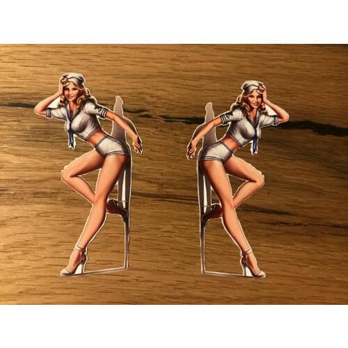 Girl Sticker Pinup Oldtimer Diner USA Bar Rockabilly Vintage Racing # 431