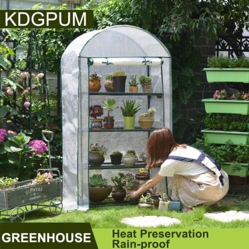 2/3/4Tier Plastic PE Plant Greenhouse Garden Flower Vegetables Green House Rainproof Heat Preservation Greenhouse Cover Serre