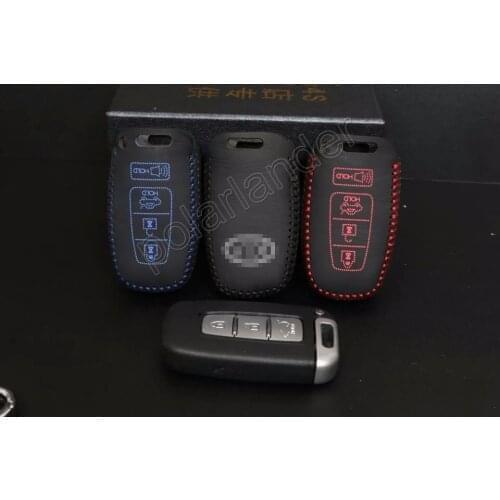Only Red car key case for KIA SHUMA car key case sewing Hand car styling genuine quality leather