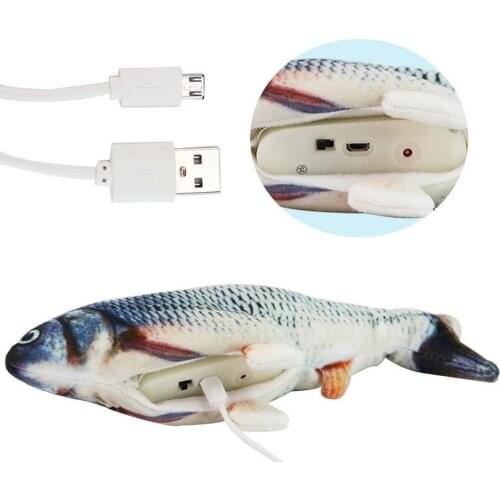 USB Electronic Pet Cat Toy Fish Electric Charging Simulation Fish Toys for Dog Cat Chewing Exercises Playing Biting Cat Supplies