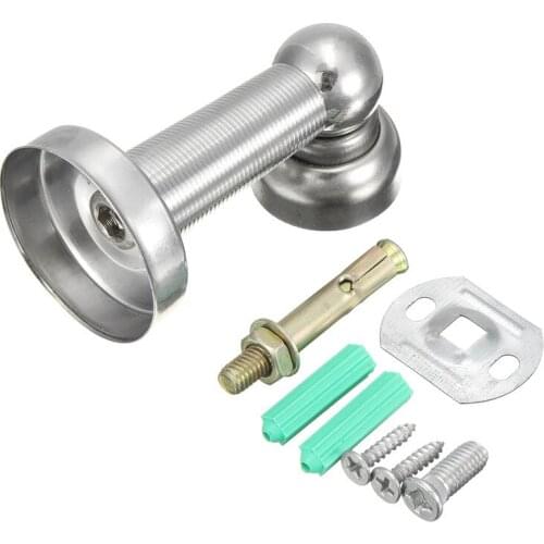 Thicknessed Stainless Steel Magnetic Sliver Door Stop Stopper Holder Catch Floor Fitting With Screw For Family Home Hardware