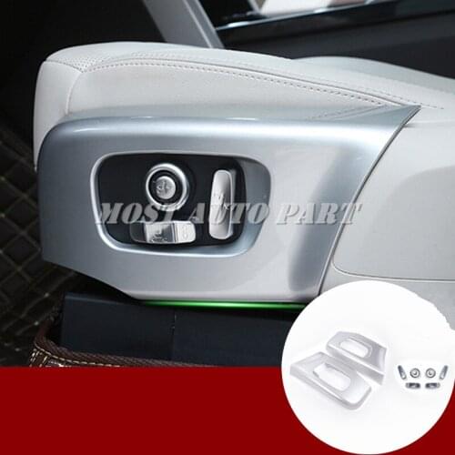 Inner Car Seat Button Trim Cover For Land Rover Discovery 5 L462 2017-2019 Silver/Black Car accesories interior Car decoration
