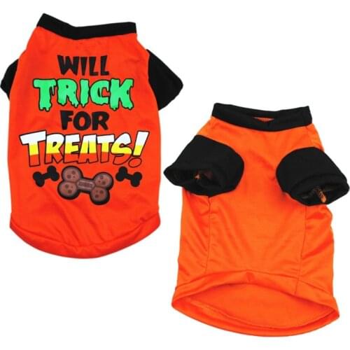 Cotton Pet Clothes Dog Cat Vest T-Shirt Halloween Spider Web Pattern Shirt Small Medium Dogs Puppy Costume Apparel