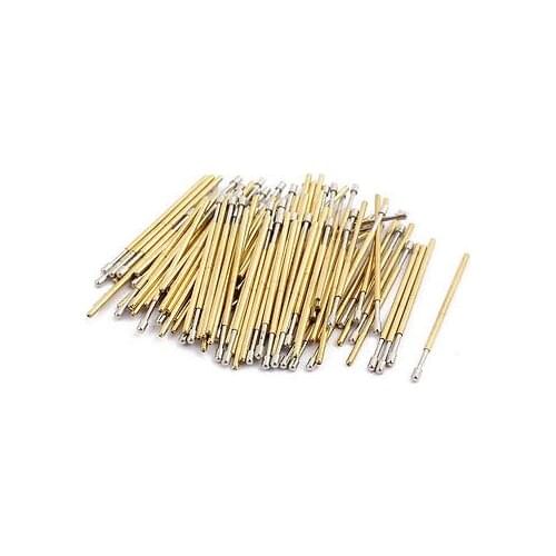 100pcs 1.3mm Head Dia 27.8mm Length Metal Spring Pressure Test Probe Needle PM75-D2