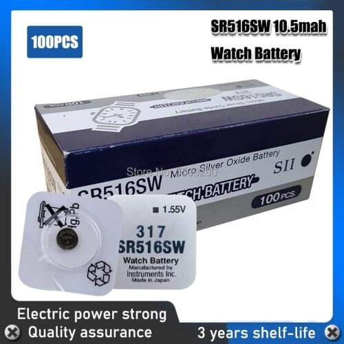 100Pcs/Lot New FOR SEIZAIKEN 317 SR516SW SR62 D317 V317 Watch Battery Button Coin Cell MADE IN JAPAN 100% Original