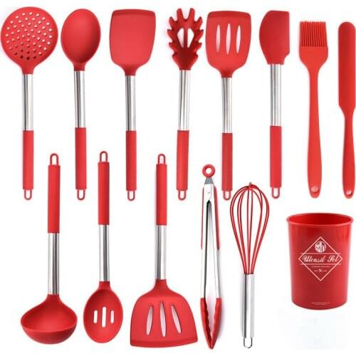 14pcs Non-Stick Kitchenware Silicone Heat Resistant Kitchen Cooking Utensils Baking Tool Cooking Tool Sets