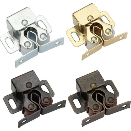 2PC Cabinet Catches Spring Buckle Damper Buffer Door Stops Wardrobe Door Latch Locks with Screws for Hardware Furniture Fittings