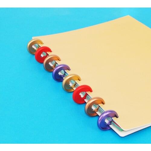 20pcs 24mm Mushroom Binding Discs Notebook Binder Rings Planner Discs Binder Expander Rings Planner Accessories Office Supplies