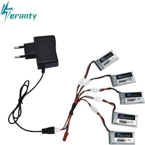 3.7V 400mah Rechargeable Battery Charger sets For H31 X4 H107 KY101 E33C E33 U816A V252 H6C Drone Spare Parts 3.7v Lipo battery