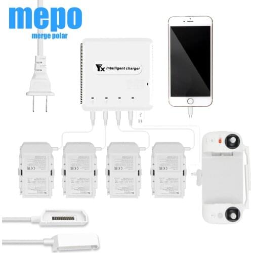 X8 Drone 6IN1 Multi Charger for Xiaomi Fimi X8 SE Remote Control Charging Hub Intelligent Smart Battery Charger with USB Port