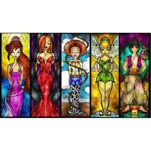 Diamond Embroidery Cartoons 5D DIY Diamond Painting girl picture rhinestone Square Full drill resin Mosaic Cross Stitch Kits
