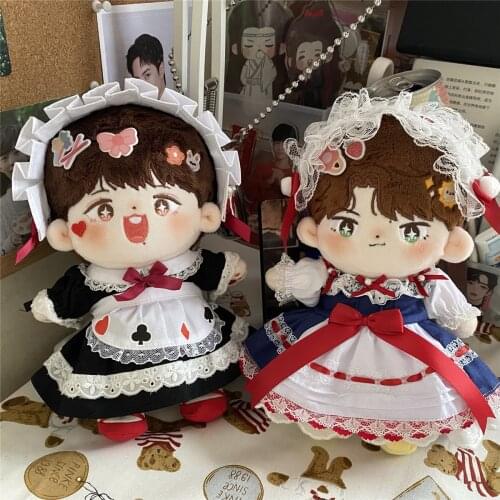 Cosmile Maid Outfit Idol Star Clothes Costume Cosplay Fit For 20cm Plush Doll Toy Stuffed Cos Cute Lovely Xmas Gift C