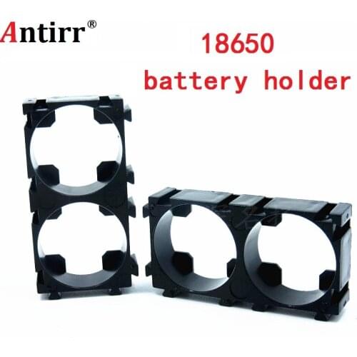 18650 Battery Holder Storage Box Bracket Li-ion Cell Holder Cylindrical Safety Anti Vibration Plastic Case Plastic Black