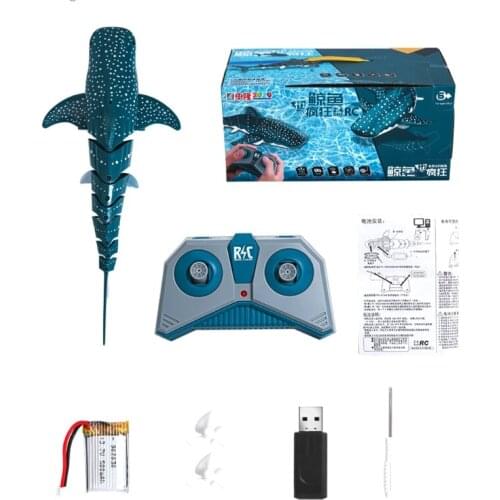 Children Model Boat Remote Control Kids Toys Blue Whale Vehicle Under Water Children Birthday Gift Toys