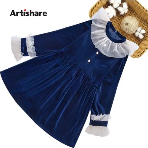 Kids Dresses For Girls Thick Warm Winter Dress For Kids Girl Casual Style Child Dress Spring Autumn Childrens Costumes For Girl