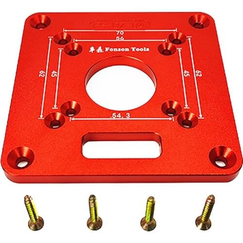 Aluminium Alloy Router Table Insert Plate Woodworking Benches Aluminium Wood Router Trimmer Models Engraving Machine Wood Tools