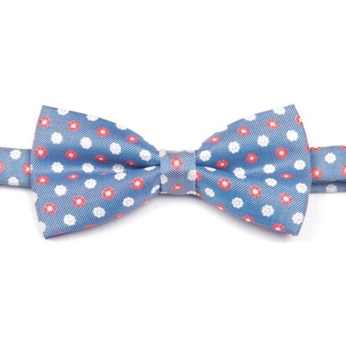 Navy patterned bow tie with patterns pre-tied bow ties