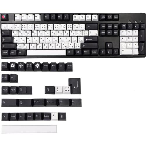 J60A 137 Key Cherry Profile PBT Dye Sublimation Keycap With 1.75U 2U Shift 6.5U Spacebar for MX Switch Mechanical Keyboard