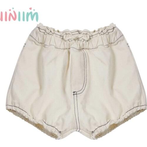 Korean Style Toddler Baby Girls Short Clothes Jeans Denim Bloomers For Newborn Baby Boys Girls Summer Diaper Cover Big PP Short