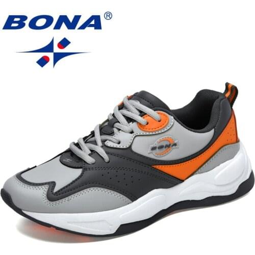 BONA 2021 New Designers Trendy Running Shoes Men Jogging Walking Outdoor Sports Shoes Man Lace-Up Athietic Sneakers Mansculino