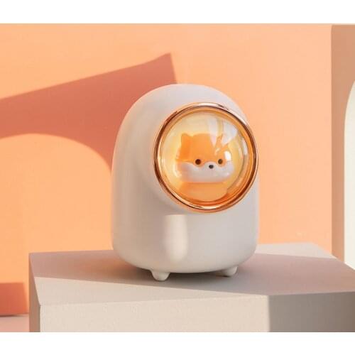Cute Hamster Humidifier Squirrel Diffuser 2 Gears Spray Warm Night Light Household mini Diffuser Home Office Desktop Mist Maker