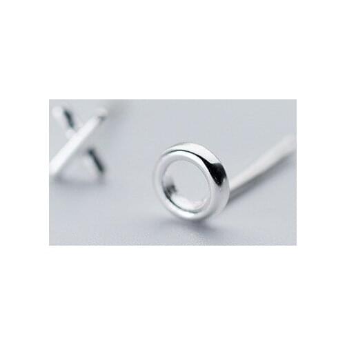 MloveAcc 100% 925 Sterling Silver Fashion Cute Asymmetric Letter X O Stud Earrings for Women Girls Silver Jewelry