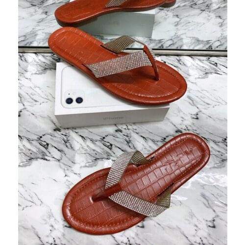 Fashion Sexy Women Flip Flops Summer Slippers Leopard Print Roman Rhinestone Wild Outdoor Female Beach Shoes Seaside Slippers