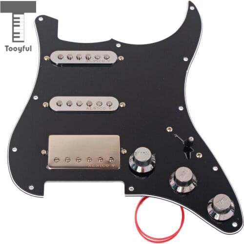 Tooyful Practical Wired Alnico 5 Pickup Pickguard Anti-Scratch Plate Decoration for Strat ST Electric Guitar Accessory