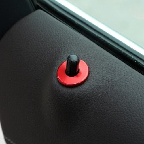 Angelguoguo 4 pcs Chrome Accessories Door Lock Ring Trim For Mercedes Benz C Class W205/ E class W213/GLC Class Car Styling