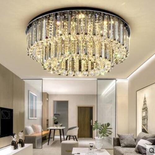 New living room lamp Simple modern Crystal lamp Living room led ceiling lamp Bedroom personality lamps led lighting fixture led