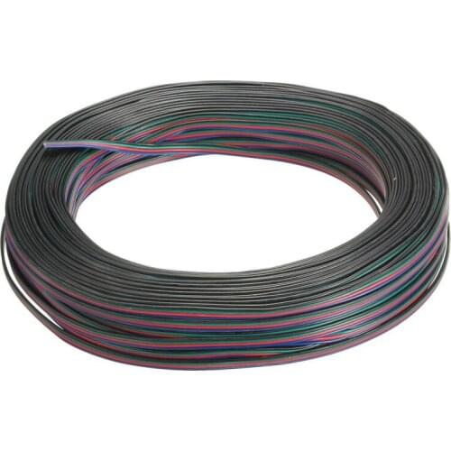 New 4 Pin Wire Extension Connector Cable Cord For LED RGB Strip 3528 5050 Connector Colourful 50M