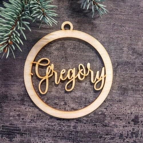 Personalized laser cut snowflakes for Christmas tree name ornaments, custom Xmas baubles, wooden hanging decorations gift