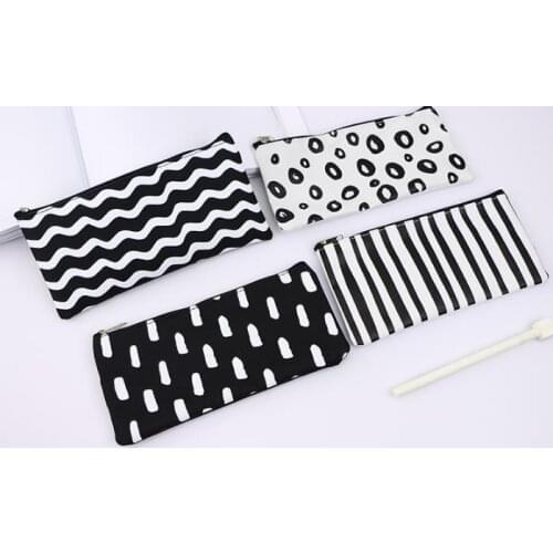 Presents Wrap Stripe Pencil Bag Pocket School Stripes Pencil Pen Organizer Bag Case Pouch Office School gift Supplies