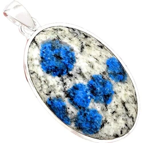 Genuine K2 Blue Pendant 925 Sterling Silver, 42.3 mm, AP6873
