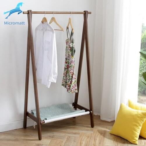 Solid Wood Clothing Stand Clothes Rob Coat Rack with one Layer Shoes Stable Floor stand Rack ไม้แขวนเสื้อ Kleerhanger 옷걸이
