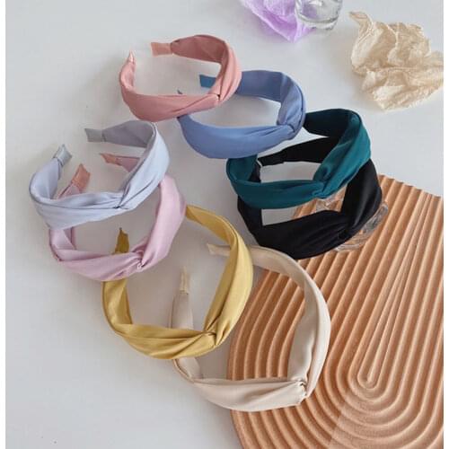 Classic Solid Color Headband Cross Knot Soft Hair Hoop Simple Hair Accessories Make Up Wash Face Styling Tool Turban Headwear
