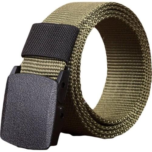 Men Women Universal Army Style Automatic Buckle Nylon Belt 2020 New Outdoor Tactical Waist Belt For Men Female Pants Jeans Belts