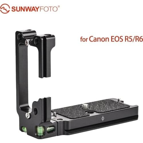 SUNWAYFOTO PCL-R5 L shape bracket Quick Release L Plate extensionable backplate for Canon EOS R5 R6 Camera