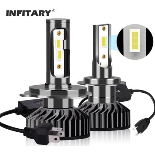 Infitary H4 Led Car Lights H7 Canbus H11 Headlamp Auto Fog ZES Chip Lamp 6500K Motorcycle COB Headlight Bulbs H1 12000LM CSP