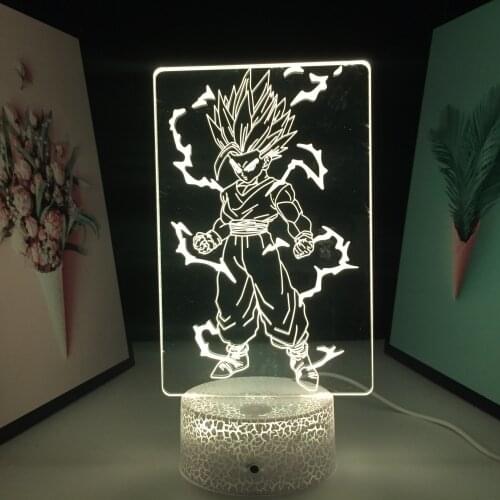 Anime Figure 3D LED Light Table Lamp for Child Birthday Gift Light Bedroom Decoration Nightlight Manga Room Bedside Lamp