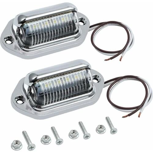 2XCar Number Plate Lights 12V 6SMD LED License Plate Lamp Light for Truck SUV Trailer Van Step Courtesy Lights Dome Cargo Lights