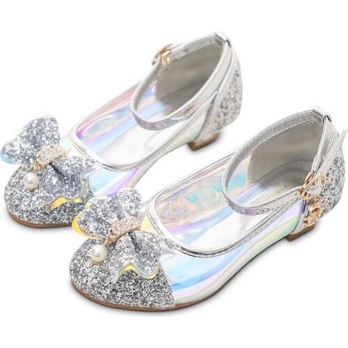 Popular shoes for teenage girl 2019 shoes girl princess sandals fashion Kids Shoes Party Dress Wedding Shoes bowtie autumn