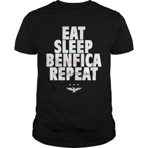 Funny t shirt Eat Sleep Benfica Repeat T-Shirt tshirt men tee