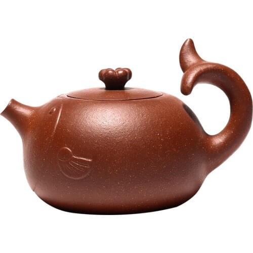 Famous Purple Clay Pot Kung Fu Tea Set Raw Ore Drop Slope Mud Fish Jump Longmen Tea Set Teapot Cute Teapot Tea set