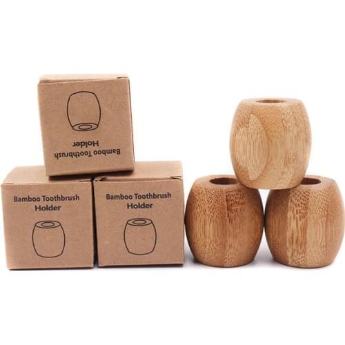 1/3/5/10pcs Eco Friendly Bamboo Toothbrush Holder Wooden Toothbrushes Bathroom Stands Natural Vegan Zero Waste Accessories Tools