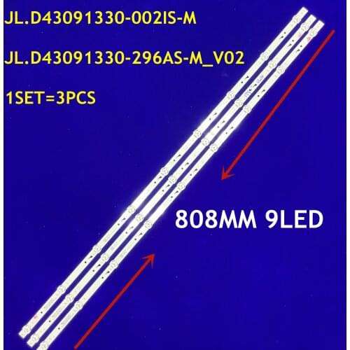 1SET=3PCS New LED Backlight JL.D43091330-002IS-M JL.D43091330-296AS-M_V02 For Philco Ptv43e60sn Ptv43e60 PTV-43VF4 UF4 43C4