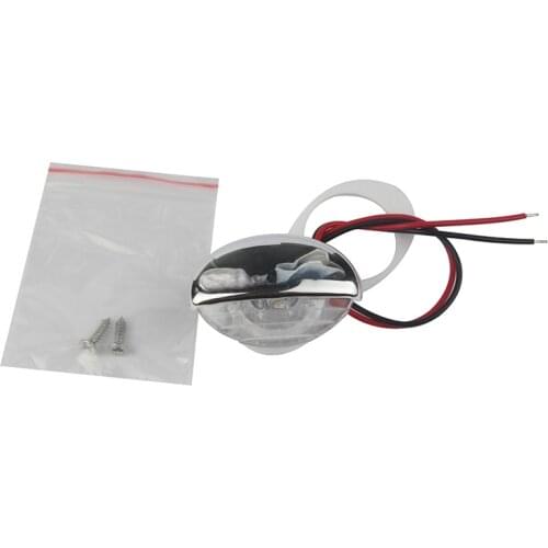 1Piece White Marine Boat LED Electroplate Corridor Downstair Light for 12V Vehicles RV