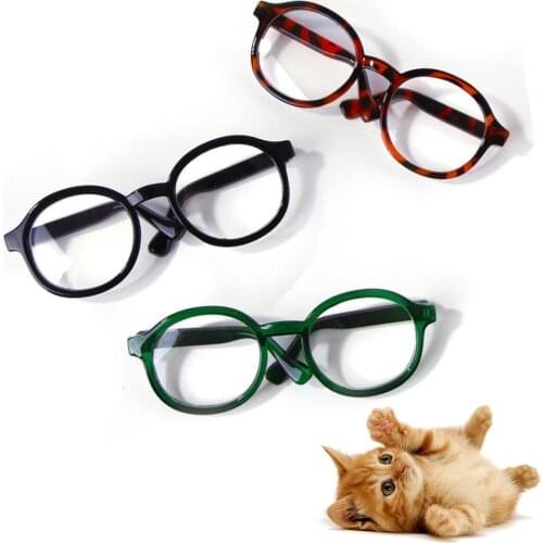 1Pc Mini Pet Glasses Dog Teddy Personality Funny Pet Dog Sunglasses Summer Cat Accessories Plastic Transparent Pet Cat Glasses